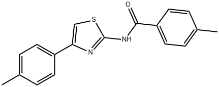 Benzamide, 4-methyl-N-[4-(4-methylphenyl)-2-thiazolyl]- 结构式