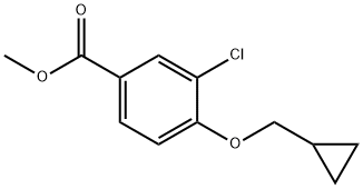 Methyl 3-Chloro-4-(cyclopropylmethoxy)benzoate 结构式