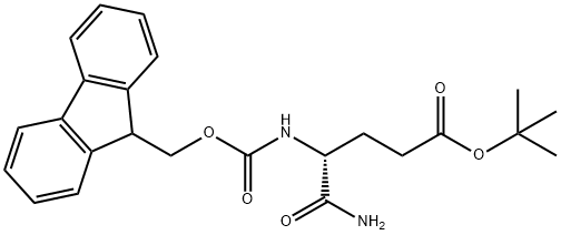 Pentanoic acid, 5-amino-4-[[(9H-fluoren-9-ylmethoxy)carbonyl]amino]-5-oxo-, 1,1-dimethylethyl ester, (4R)- 结构式