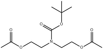 Carbamic acid, N,N-bis[2-(acetyloxy)ethyl]-, 1,1-dimethylethyl ester 结构式