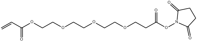 2-(2-(2-(3-((2,5-二氧吡咯烷-1-基)氧基)-3-氧丙氧基)乙氧基)丙烯酸乙酯 结构式