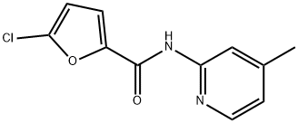 5-氯-N-(4-甲基吡啶-2-基)呋喃-2-甲酰胺 结构式