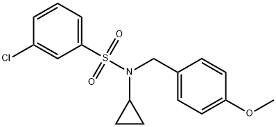 Benzenesulfonamide, 3-chloro-N-cyclopropyl-N-[(4-methoxyphenyl)methyl]- 结构式