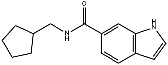 6-<N-(cyclopentylmethyl)carbamoyl>indole 结构式
