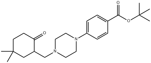 Benzoic acid, 4-[4-[(5,5-dimethyl-2-oxocyclohexyl)methyl]-1-piperazinyl]-, 1,1-dimethylethyl ester 结构式
