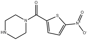 (5-硝基噻吩-2-基)(哌嗪-1-基)甲酮 结构式