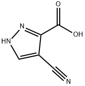 4-氰基-1H-吡唑-3-羧酸 结构式