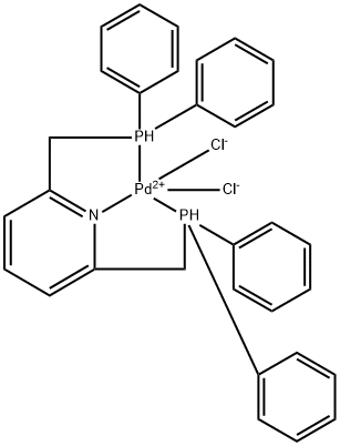 2,6-双(二苯基膦甲基)吡啶二氯化钯 结构式