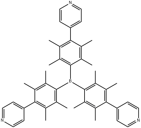 tris(4-(4-pyridyl)duryl)borane 结构式