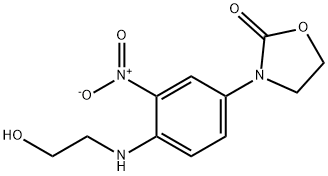 2-Oxazolidinone, 3-[4-[(2-hydroxyethyl)amino]-3-nitrophenyl]- 结构式