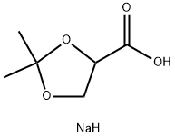 Sodium 2,2-dimethyl-1,3-dioxolane-4-carboxylate 结构式