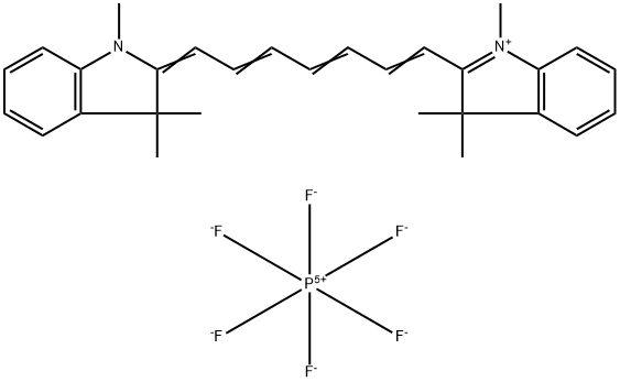 2-[7-(1,3-二氫-1,3,3-三甲基-2H-吲哚-2-亞基)-1,3,5-庚三烯-1-基]-1,3,3-三甲基-3H-吲哚六氟磷酸鹽 结构式