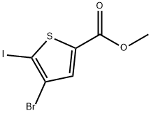 4-溴-5-碘噻吩-2-羧酸甲酯 结构式