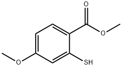 2-巯基-4-甲氧基苯甲酸甲酯 结构式