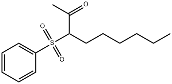 2-Nonanone, 3-(phenylsulfonyl)- 结构式
