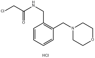 2-氯-N-({2-[(吗啉-4-基)甲基]苯基}甲基)乙酰胺盐酸盐 结构式