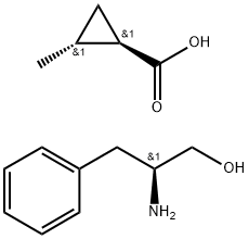 Cyclopropanecarboxylic acid, 2-methyl-, (1R,2R)-, compd. with (βS)-β-aminobenzenepropanol (1:1) 结构式