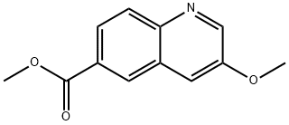 6-Quinolinecarboxylic acid, 3-methoxy-, methyl ester 结构式