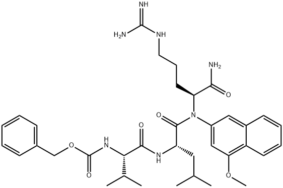 Z-Val-Leu-Arg-4MβNA · HCl 结构式