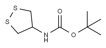tert-butyl N-(1,2-dithiolan-4-yl)carbamate 结构式