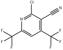 2-氯-4,6-双(三氟甲基)烟腈 结构式