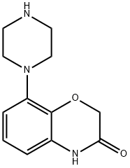 2H-1,4-Benzoxazin-3(4H)-one, 8-(1-piperazinyl)- 结构式