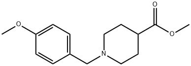 4-Piperidinecarboxylic acid, 1-[(4-methoxyphenyl)methyl]-, methyl ester 结构式