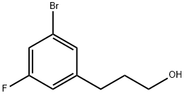 3-(3-溴-5-氟苯基)丙-1-醇 结构式