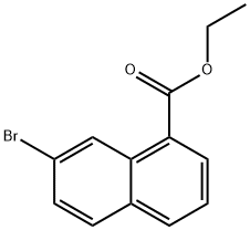 1-Naphthalenecarboxylic acid, 7-bromo-, ethyl ester 结构式