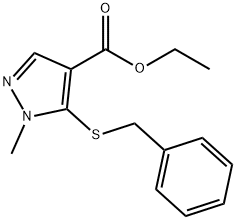 5-(苄硫基)-1-甲基-1H-吡唑-4-羧酸乙酯 结构式