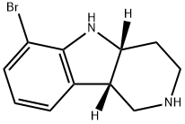 1H-Pyrido[4,3-b]indole, 6-bromo-2,3,4,4a,5,9b-hexahydro-, (4aR,9bS)- 结构式