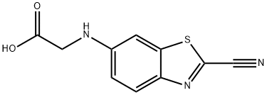 6-carboxymethylamino-2-cyanobenzothiazole 结构式