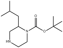 2-异丁基哌嗪-1-羧酸叔丁酯 结构式