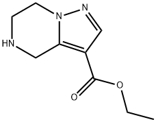 乙基 4,5,6,7-四氢吡唑并[1,5-A]吡嗪-3-甲酸基酯 结构式