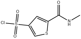 5-(甲基氨基甲酰基)噻吩-3-磺酰氯 结构式