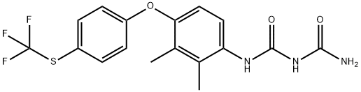 Imidodicarbonic diamide, 2-methyl-N-[3-methyl-4-[4-[(trifluoromethyl)thio]phenoxy]phenyl]- 结构式