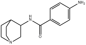 4-氨基-N-{1-氮杂双环[2.2.2]辛烷-3-基}苯甲酰胺 结构式