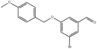 3-溴-5-((4-甲氧苄基)氧代)苯(甲)醛 结构式