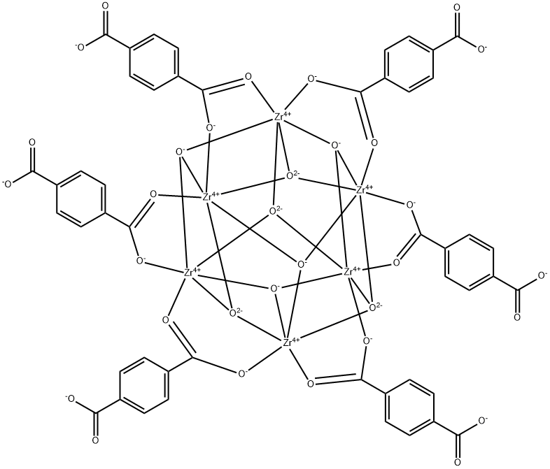 锆 1,4-羧基苯MOF(UIO-66) 结构式