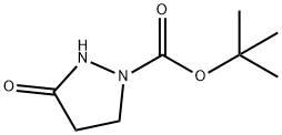 3-氧杂吡唑烷-1-羧酸叔丁酯 结构式