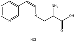 2-氨基-3-{1H-吡咯并[2,3-B]吡啶-1-基}丙酸盐酸盐 结构式