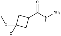 3,3-Dimethoxycyclobutane-1-carbohydrazide 结构式