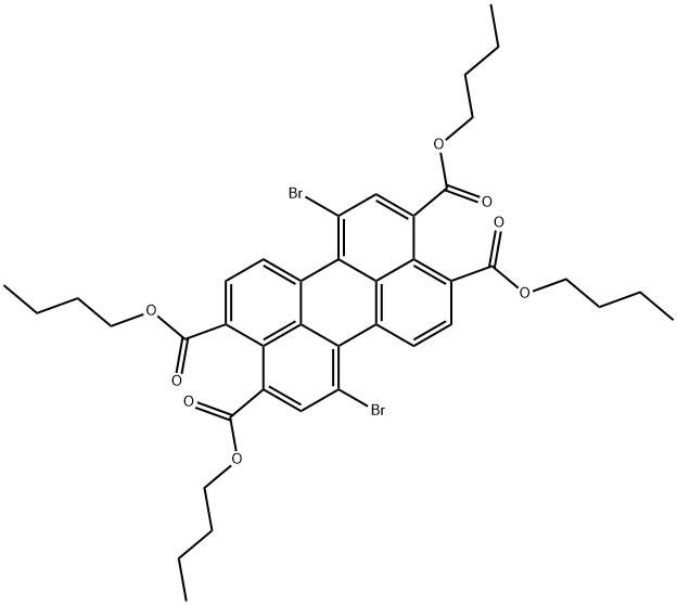 1,7-dibromoperylene-3,4,9,10-tetracarboxylic tetrabutyl ester 结构式