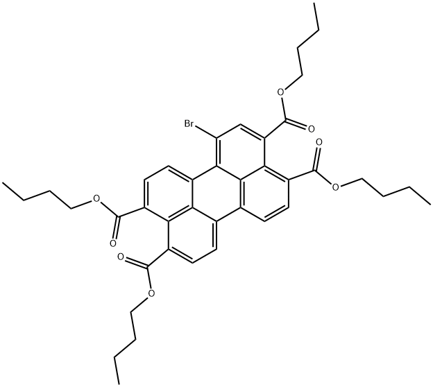 1-bromo-3,4,9,10-tetrakis(n-butoxycarbonyl)perylene 结构式