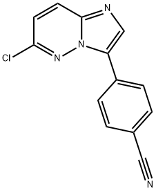 4-(6-氯咪唑[1,2-B]哒嗪-3-基)苯甲腈 结构式