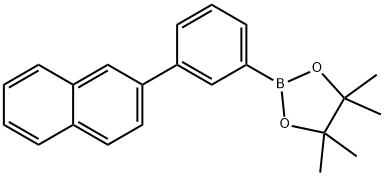1,3,2-Dioxaborolane, 4,4,5,5-tetramethyl-2-[3-(2-naphthalenyl)phenyl]- 结构式