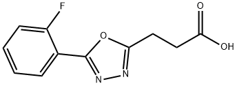 JR-9566, 3-(5-(2-Fluorophenyl)-1,3,4-oxadiazol-2-yl)propanoic acid, 97% 结构式