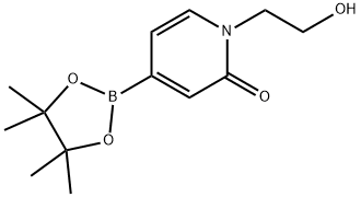 1-(2-羟乙基)-4-(4,4,5,5-四甲基-1,3,2-二氧杂硼烷-2-基)吡啶-2(1H)-酮 结构式