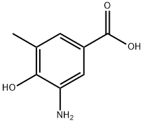 3-Amino-4-hydroxy-5-methyl-benzoic acid 结构式