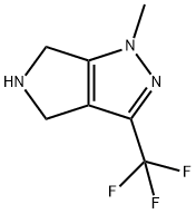 1-甲基-3-(三氟甲基)-1,4,5,6-四氢吡咯并[3,4-C]吡唑 结构式